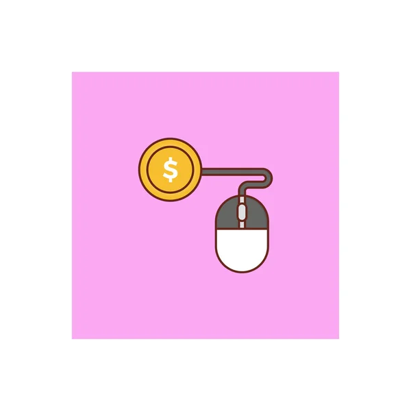 Pay Click Vector Illustration Transparent Background Premium Quality Symbols Vector — стоковый вектор