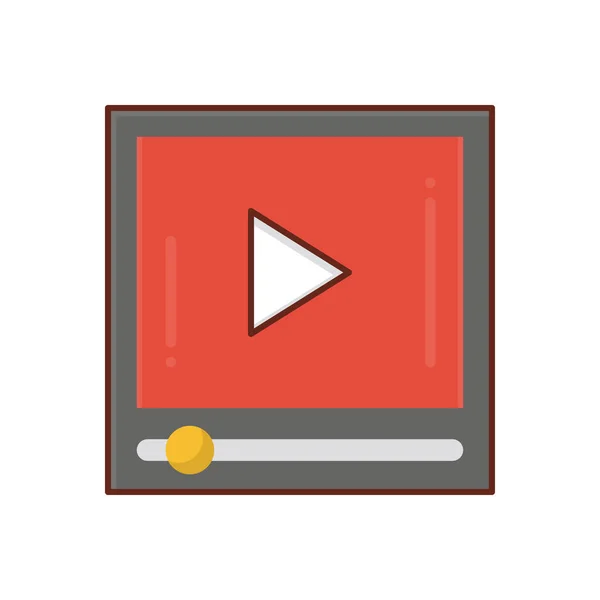 Video Player Vektor Illustration Auf Einem Transparenten Hintergrund Premium Qualität — Stockvektor