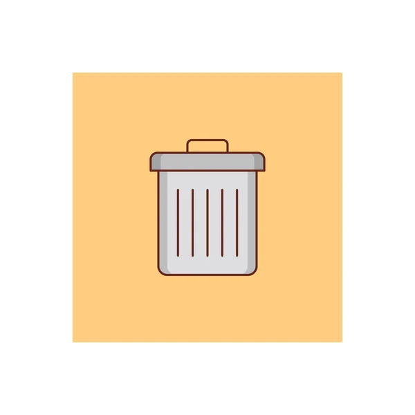 Dustbin Vector Illustration Transparent Background Premium Quality Symbols Vector Line — Vetor de Stock