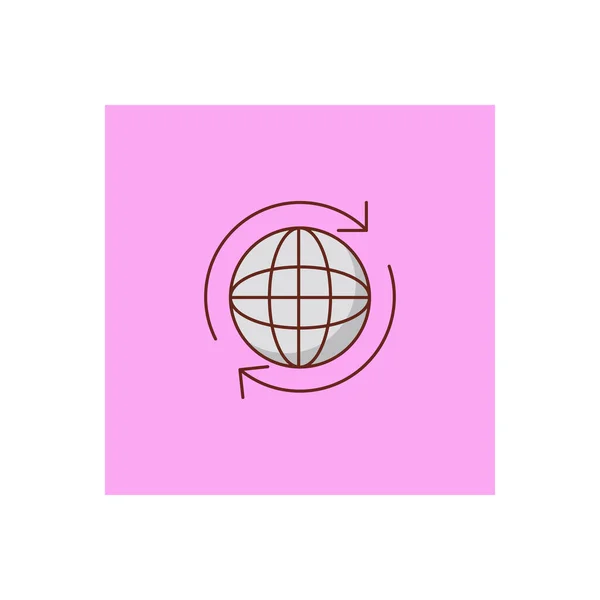 Глобальна Векторна Ілюстрація Прозорому Фоні Символи Високої Якості Векторна Плоска — стоковий вектор