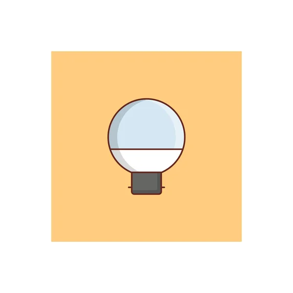Ilustração Vetor Lâmpada Luz Fundo Transparente Ícone Liso Linha Syms —  Vetores de Stock