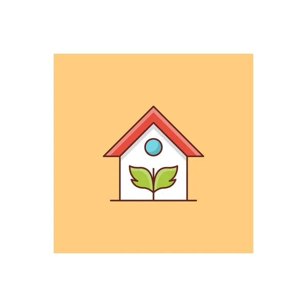 Зелений Будинок Векторна Ілюстрація Прозорому Фоні Символи Якості Премій Векторна — стоковий вектор