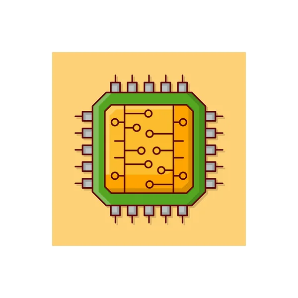 Chip Vector Illustration Transparent Background Premium Quality Symbols Vector Line — Stok Vektör