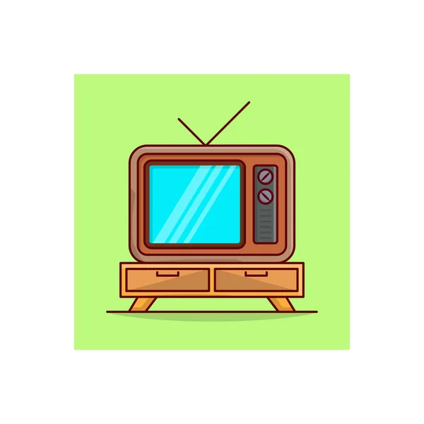 Television Vector Illustration Transparent Background Premium Quality Symbols Vector Line — Stock Vector