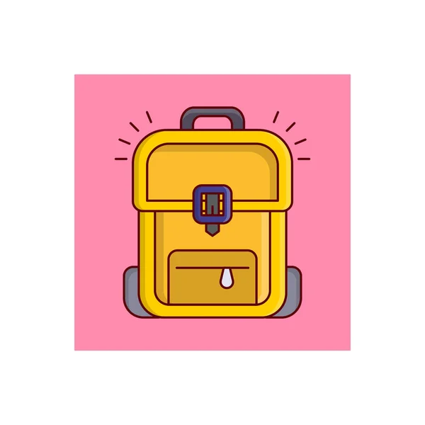 School Bag Vector Illustration Transparent Background Premium Quality Symbols Vector —  Vetores de Stock