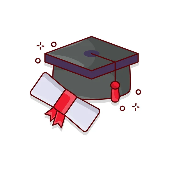 Graduation Vector Illustration Transparent Background Premium Quality Symbols Vector Line — ストックベクタ