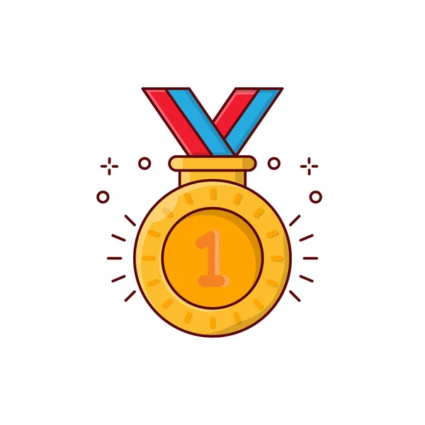 Medal Vector Illustration Transparent Background Premium Quality Symbols Vector Line — Stock Vector