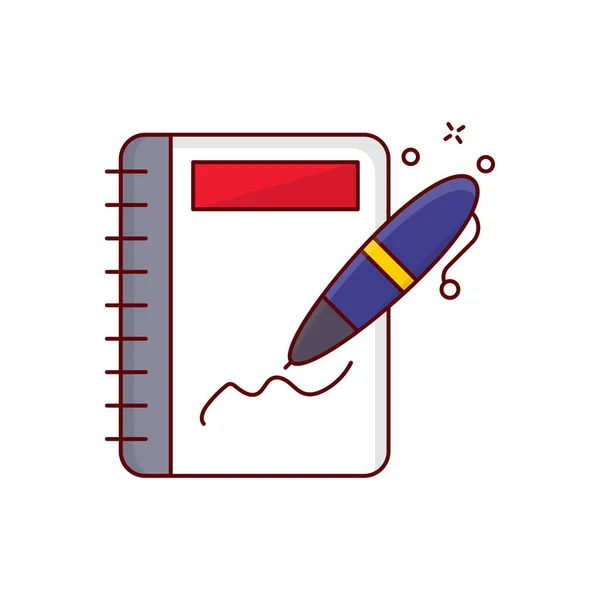Notesbog Skrive Vektor Illustration Gennemsigtig Baggrund Premium Kvalitet Symbols Vector – Stock-vektor