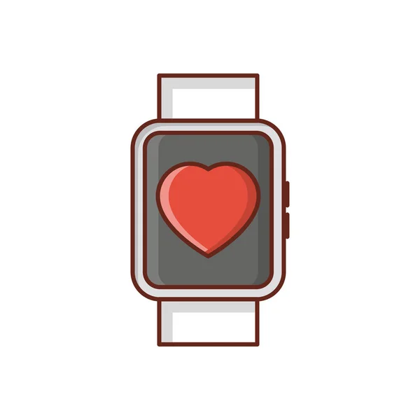 Heart Watch Vector Illustration Transparent Background 프리미엄 Symbols Vector Line — 스톡 벡터