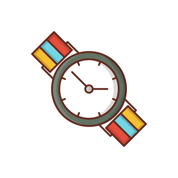 透明な背景に手首の時計ベクトルイラスト コンセプトとグラフィックデザインのためのプレミアム品質のシンボルラインフラットアイコン — ストックベクタ