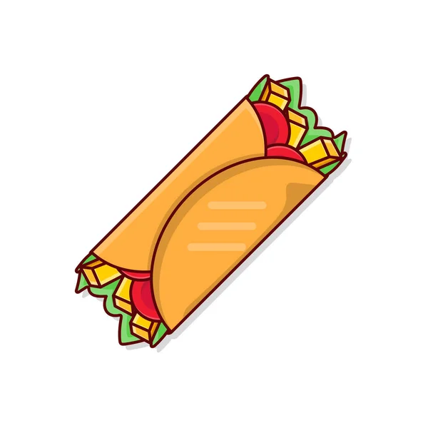 Shawarma Vector Illustration Transparent Background Premium Quality Symbols Vector Line — 스톡 벡터