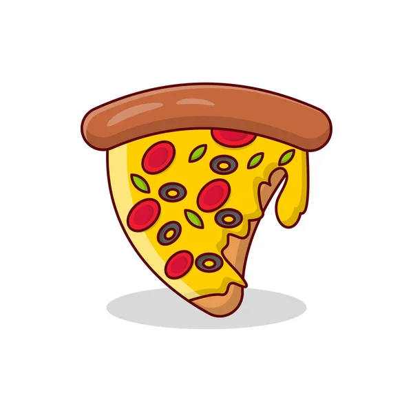 Pizza Vektor Illustration Auf Einem Transparenten Hintergrund Premium Qualität Symbols — Stockvektor