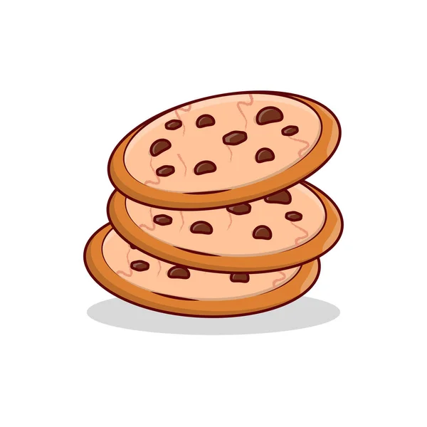 Biscuits Vector Illustration Transparent Background Premium Quality Symbols Vector Line — Stok Vektör