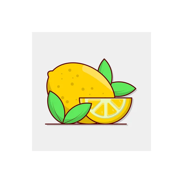 Lemon Vector Illustration Transparent Background Premium Quality Symbols Vector Line — Stock Vector