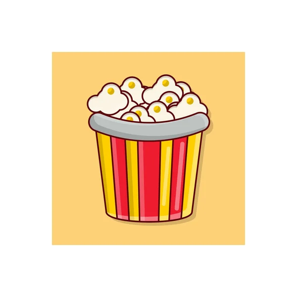 Illustrazione Vettoriale Popcorn Uno Sfondo Trasparente Simboli Qualità Premium Icona — Vettoriale Stock