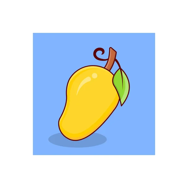 Saydam Bir Arkaplan Üzerinde Mango Vektörü Illüstrasyonu Konsept Grafik Tasarım — Stok Vektör