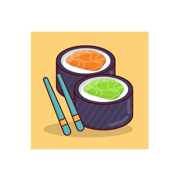 Sushi Vector Illustration Transparent Background Premium Quality Symbols Vector Line — Vetor de Stock