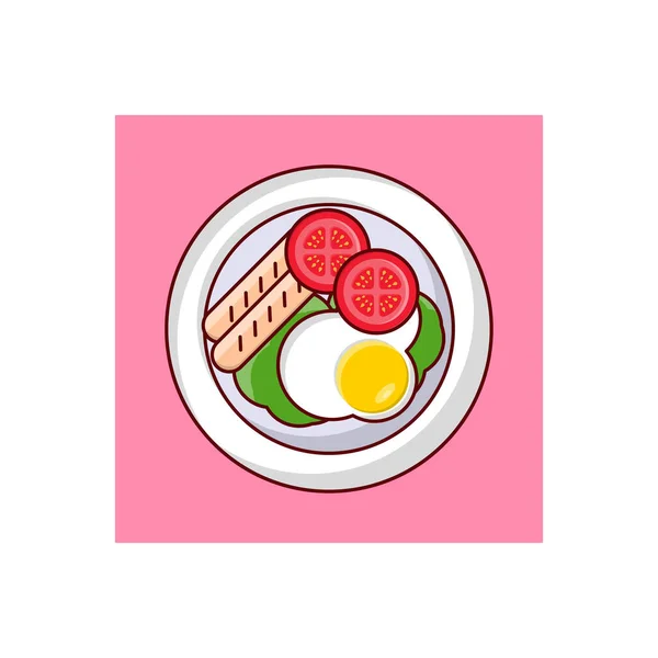 Élelmiszer Vektor Illusztráció Egy Átlátszó Hátteret Prémium Minőségű Szimbólumok Vektor — Stock Vector