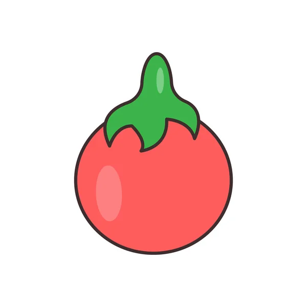 Tomaten Vektor Illustration Auf Einem Transparenten Hintergrund Premium Qualität Symbols — Stockvektor