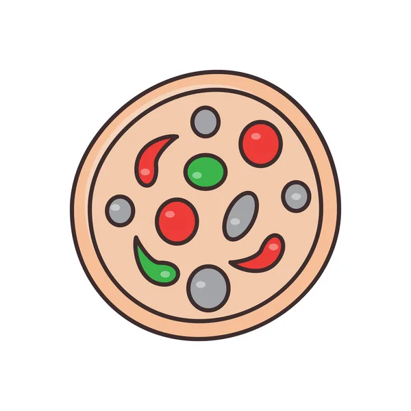 Pizza Vector Illustration Transparent Background Premium Quality Symbols Vector Line — Stock Vector