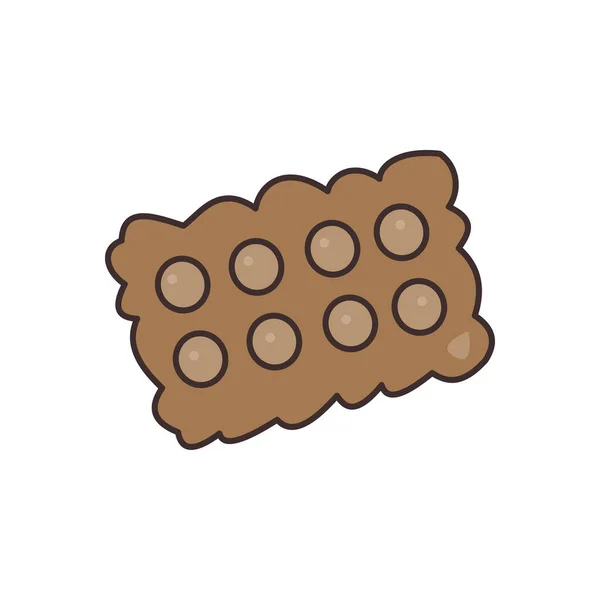 Gambar Cookies Vector Pada Sebuah Background Premium Kualitas Simbol Baris - Stok Vektor