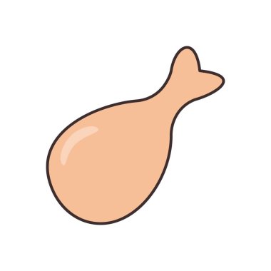 Şeffaf bir arkaplanda bacak parçası vektör çizimi. Konsept ve grafik tasarım için vektör çizgisi düz simgesi.