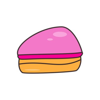 Şeffaf bir arkaplan üzerinde pasta vektör çizimi. Konsept ve grafik tasarım için birinci sınıf kalite semboller..