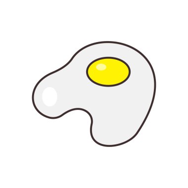 Saydam bir arkaplanda yumurta vektör çizimi. Konsept ve grafik tasarım için vektör çizgisi düz simgesi..