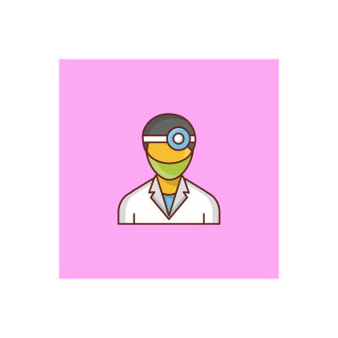 Şeffaf bir arkaplan üzerinde docotor vektör çizimi. Konsept ve grafik tasarım için vektör çizgisi düz simgesi.