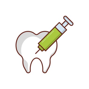 Şeffaf bir arkaplanda enjeksiyon vektör çizimi. Konsept ve grafik tasarım için vektör çizgisi düz simgesi.