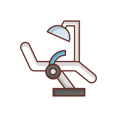 Şeffaf bir arkaplan üzerinde dişçi başkanı vektör çizimi. Konsept ve grafik tasarım için vektör çizgisi düz simgesi.