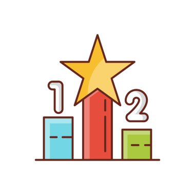 Şeffaf bir arkaplanda podyum vektör çizimi. Konsept ve grafik tasarım için vektör çizgisi düz simgesi.