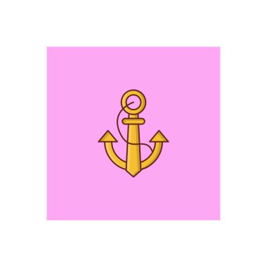 Çapa Vektörü illüstrasyonunu şeffaf bir arkaplanda sunar. Konsept ve grafik tasarım için vektör çizgisi düz simgesi. 