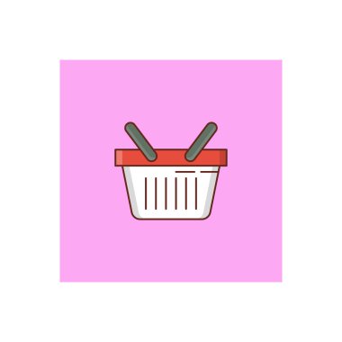 Şeffaf bir arkaplan üzerinde sepet vektör çizimi. Konsept ve grafik tasarım için birinci sınıf kalite semboller.. 