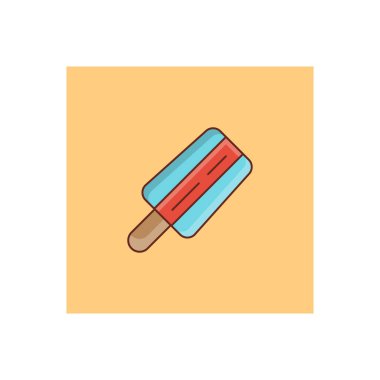 Şeffaf bir arkaplan üzerinde lolipop vektör çizimi. Konsept ve grafik tasarım için vektör çizgisi düz simgesi.. 