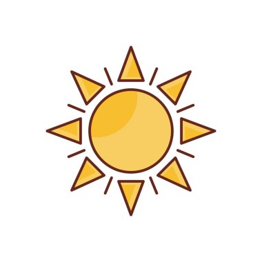 sun vector illustration on a transparent background.Premium quality symbols.vector line flat icon for concept and graphic design. 