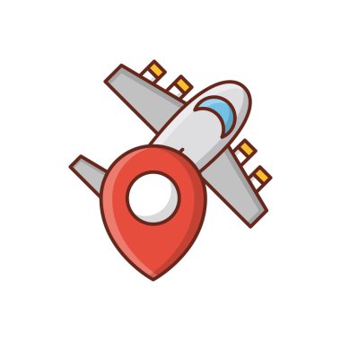 Saydam bir arkaplanda uçuş vektörü illüstrasyonu. Konsept ve grafik tasarım için vektör çizgisi düz simgesi. 