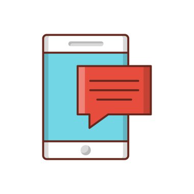 Şeffaf bir arkaplan üzerinde ileti vektör çizimi. Konsept ve grafik tasarım için birinci sınıf kalite semboller.. 