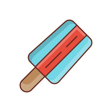 Şeffaf bir arkaplan üzerinde lolipop vektör çizimi. Konsept ve grafik tasarım için vektör çizgisi düz simgesi.. 