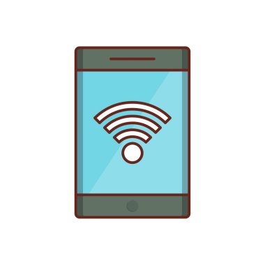 Şeffaf bir arkaplan üzerinde mobil vektör çizimi. Konsept ve grafik tasarım için birinci sınıf kalite semboller..