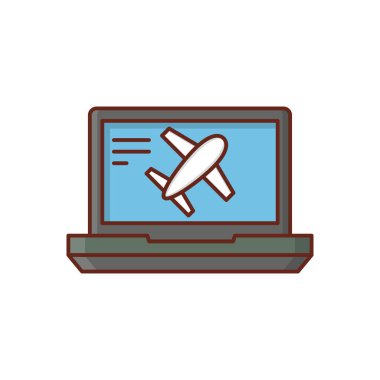 Saydam bir arkaplanda uçuş vektörü illüstrasyonu. Konsept ve grafik tasarım için vektör çizgisi düz simgesi.