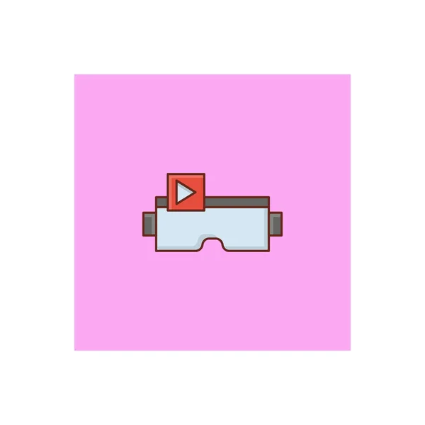 Goggles Video Vektor Illustration Transparent Bakgrund Premium Kvalitet Symboler Vektor — Stock vektor