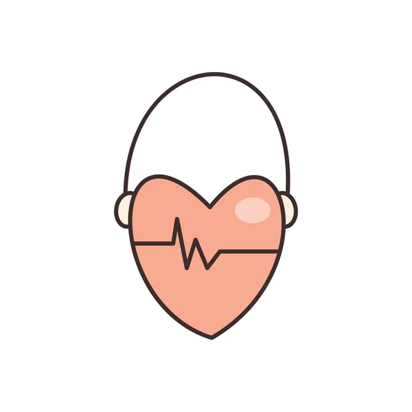 Heart Beat Vector Illustration Transparent Background Premium Quality Symbols Vector — 스톡 벡터