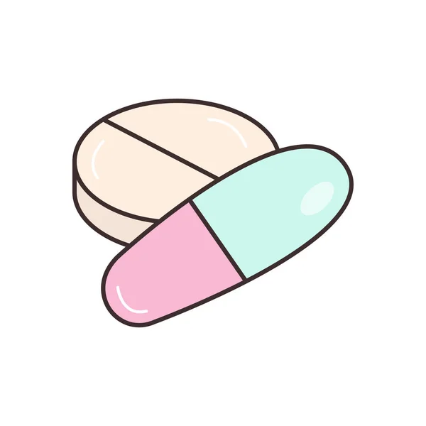 Pills Vector Illustration Transparent Background Premium Quality Symbols Vector Line — Vettoriale Stock