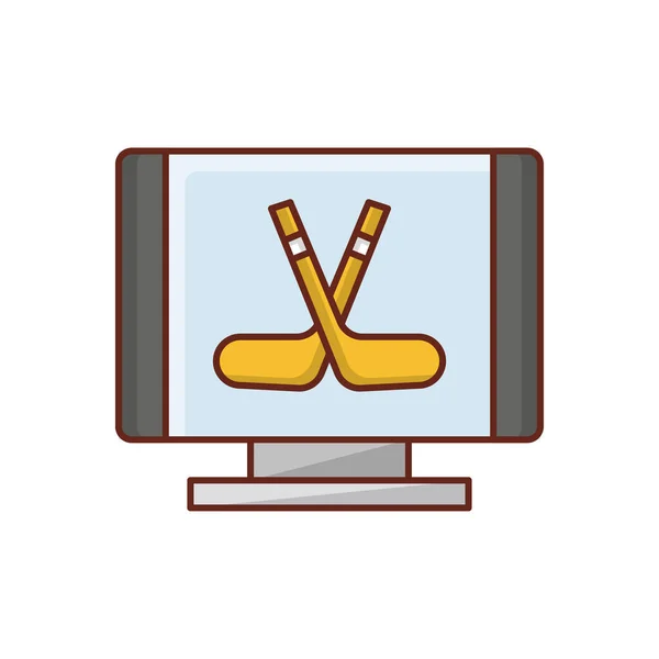 Obrazovka Hokejový Vektor Ilustrace Průhledném Pozadí Prémiová Kvalita Symbolů Vektorová — Stockový vektor