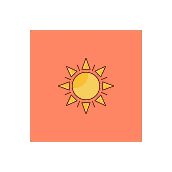 Sun Vector Illustration Transparent Background Premium Quality Symbols Vector Line — Stock Vector