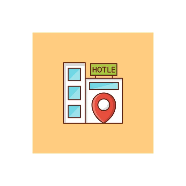 Hotel Vector Illustration Transparent Background Premium Quality Symbols Vector Line — Stock Vector