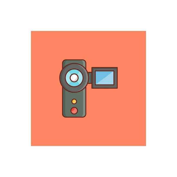 Vektorová Ilustrace Videokamery Průhledném Pozadí Symboly Prvotřídní Kvality Ikona Vektorové — Stockový vektor