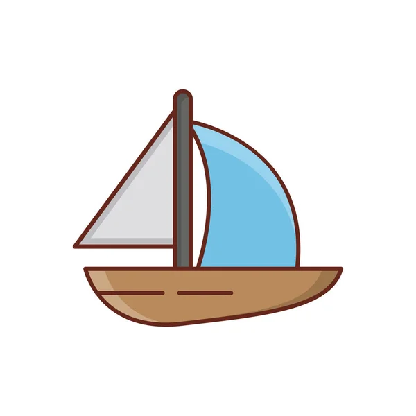 Векторная Иллюстрация Лодки Прозрачном Фоне Премиум Символы Качества — стоковый вектор