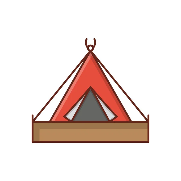 Camp Vector Illustration Transparent Background Premium Quality Symbols Vector Line — Stok Vektör